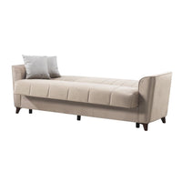 Divano letto Duca 3 posti crema con contenitore e funzione letto 223x86x89H