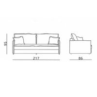 Divano Letto Ghide colore panna 217x86x95H:Comfort e Funzionalità