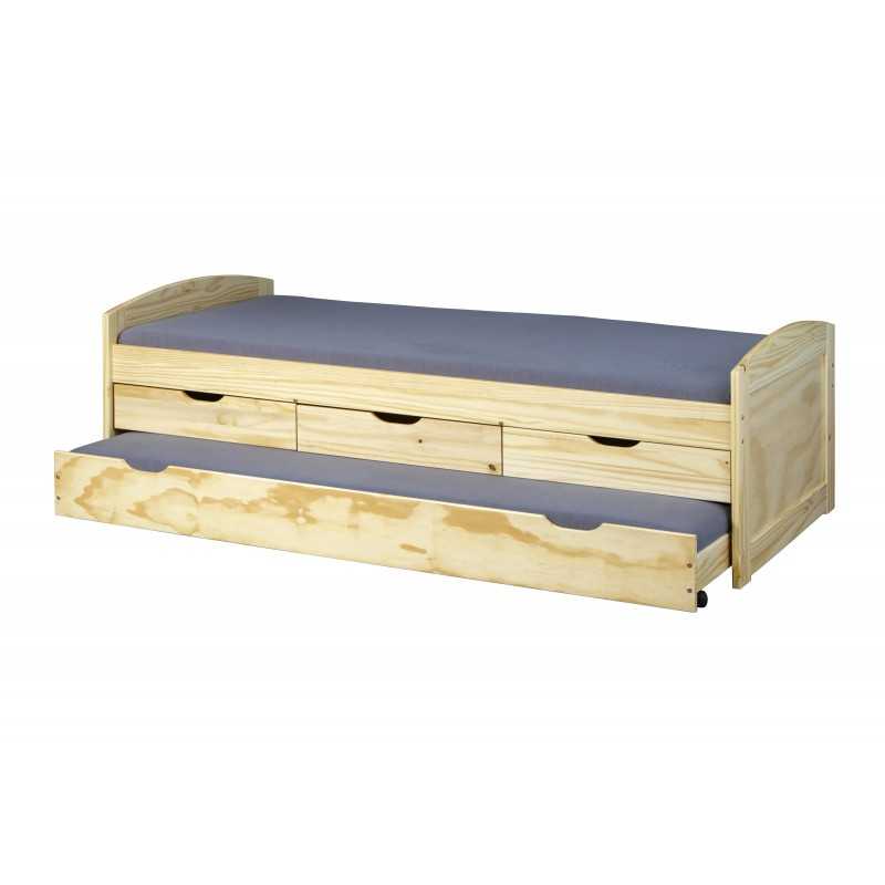 Divano letto Inter Link 90x200 con 3 cassetti e secondo letto estraibile