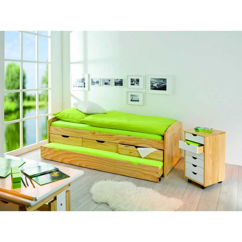 Divano letto Inter Link 90x200 con 3 cassetti e secondo letto estraibile