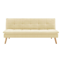 Divano letto Lunaria 3 posti colore crema design moderno 182x88x80H