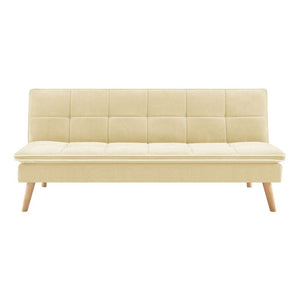 Divano letto Lunaria 3 posti colore crema design moderno 182x88x80H