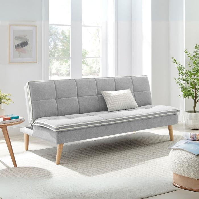 Divano letto Lunaria 3 posti colore grigio design moderno 182x88x80H