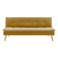 Divano letto Lunaria 3 posti colore senape design moderno 182x88x80HE