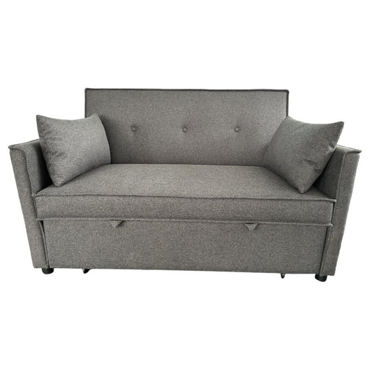 Divano Letto Steven In Tessuto Grigio Scuro Dimensione 130x86x80cm