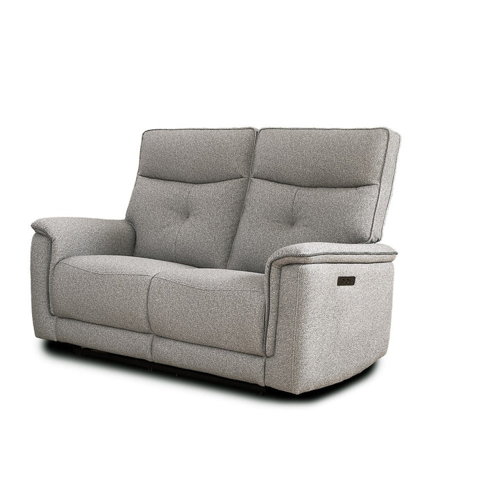 Divano recliner Elysio 2 posti elettrico in tessuto grigio 157 cm