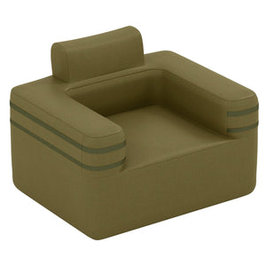 Poltrona da campeggio gonfiabile con pompa ad aria, Divano portatile per interno ed esterno per soggiorno Verde-Divani da terra