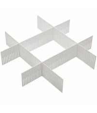Divisorio Per Cassetti Set Divisore 3 Pezzi Separatore In Plastica Bianco         