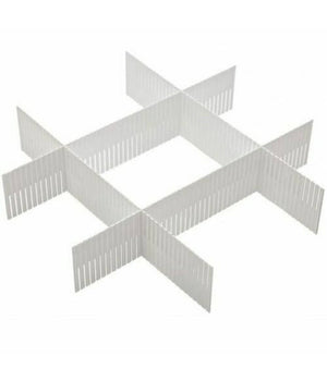 Divisorio Per Cassetti Set Divisore 3 Pezzi Separatore In Plastica Bianco         