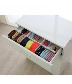 Divisorio Per Cassetti Set Divisore 3 Pezzi Separatore In Plastica Bianco         