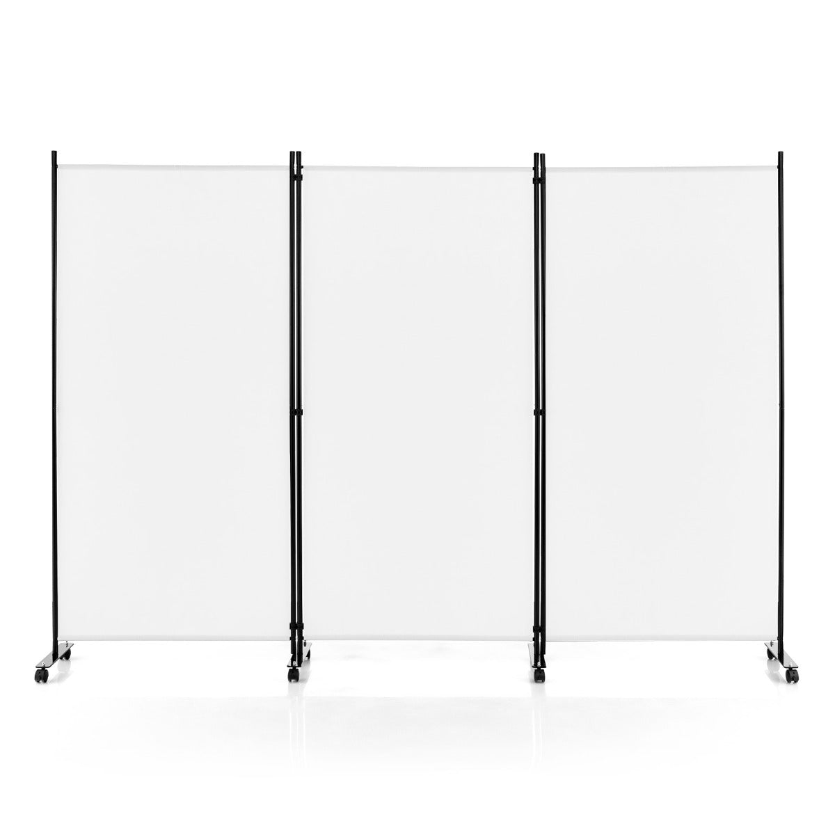 Divisorio a 3 pannelli-Paravento in tessuto portatile e pannello divisorio singolo, Schermi per la privacy e paravento da interno portatile