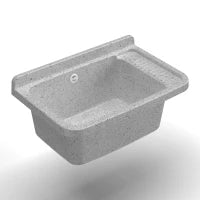 MONGARDI Lavandino pilozzo a muro da esterno 60x40x25, colore GRANITO