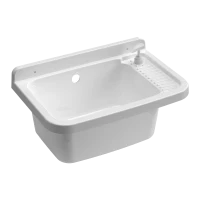 MONGARDI Lavandino pilozzo a muro con dipenser - da esterno 50x35x24