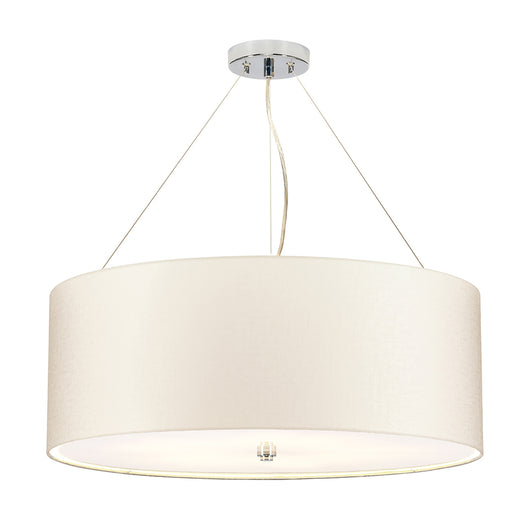 Lampadario Contemporaneo Pearce Acciaio Cromo Lucido 5 Luci E27