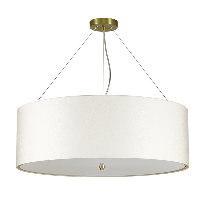 Lampadario Contemporaneo Pearce Acciaio Ottone Antico 7 Luci E27
