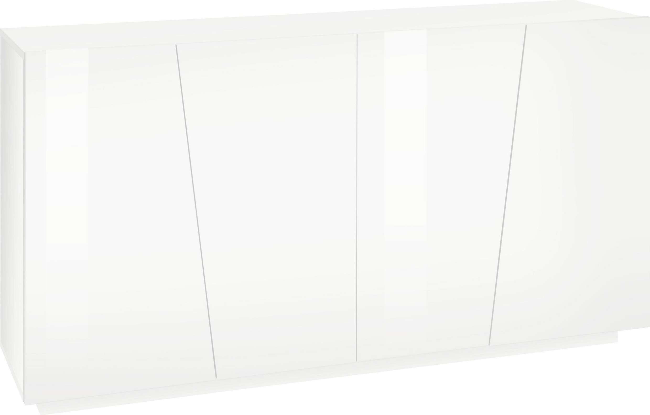 Mobile VEGA L 158.5 x H 86 x P 43 cm colore bianco lucido