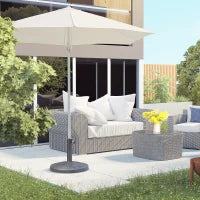 Base Ombrellone Rotonda da Giardino in Resina Ø44 × 33cm