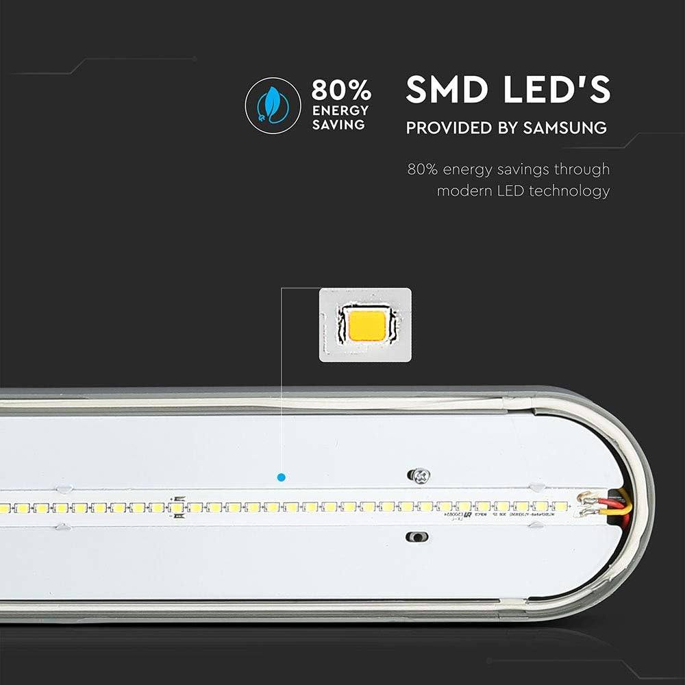 Optonica 6704 plafoniera led 150cm 55w 4500k ip65 impermeabile interno /esterno
