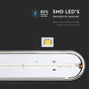 Optonica 6704 plafoniera led 150cm 55w 4500k ip65 impermeabile interno /esterno