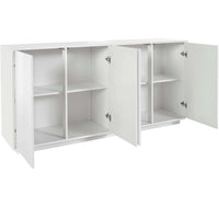 Credenza mobile soggiorno cucina 180cm design moderno bianco Ceila