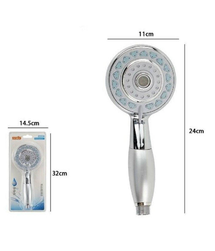 Doccetta 24x11cm Doccino Soffione Doccia Cornetta Moderno Bagno Multigetto 59218         