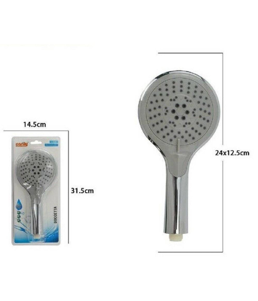 Doccetta Bagno 24x12.5cm Doccino Soffione Doccia Cornetta Rotondo Moderno 69345         