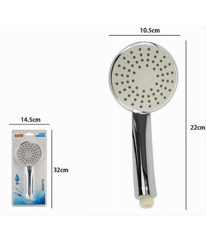 Doccetta Bagno Doccino 10.5x22 Cm Soffione Doccia Cornetta Rotondo Moderno 59164         