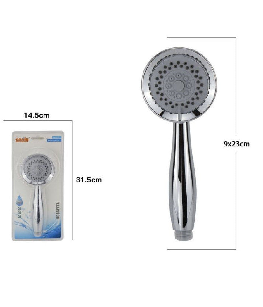 Trade Shop - Doccetta Bagno Doccino 9 X 23 Cm Soffione Doccia Cornetta Rotondo Moderno 69062 -