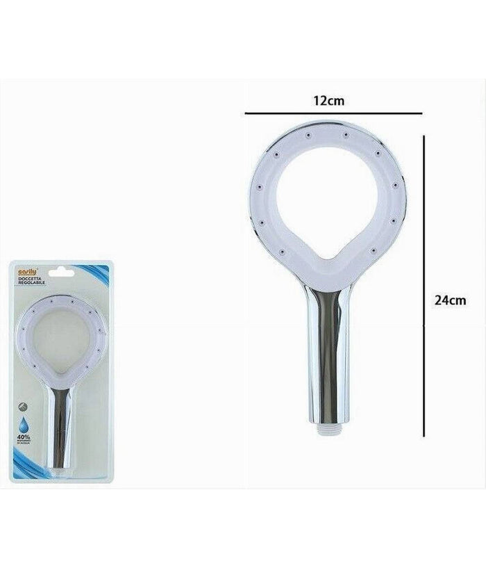 Doccetta Bagno Doccino Soffione Doccia Cornetta Moderno Regolabile 12x24cm 87513         