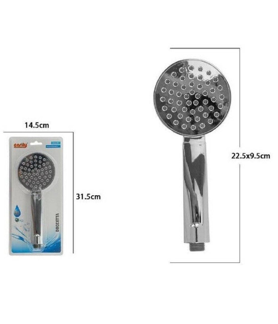 Doccetta Bagno Doccino Soffione Doccia Cornetta Rotondo Moderno 22.5x9.5cm 69319         