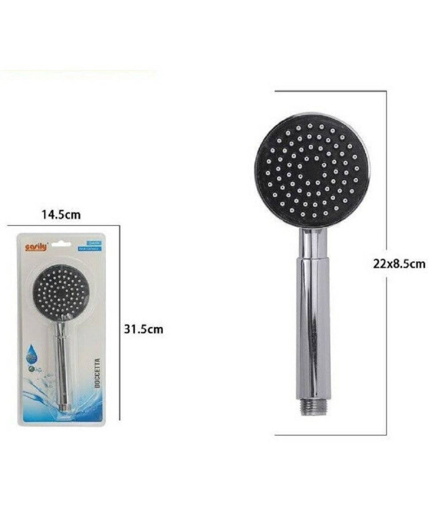 Doccetta Doccino Bagno 22x8.5cm Soffione Doccia Cornetta Rotondo Moderno 69295         