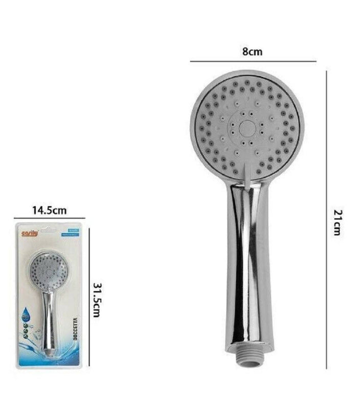 Doccetta Doccino Soffione Doccia Cornetta Moderno Bagno 69327 21 X 8 Cm Tondo         