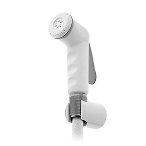 Doccetta igienica bianca con flessibile 120 cm completa di supporto e tasselli