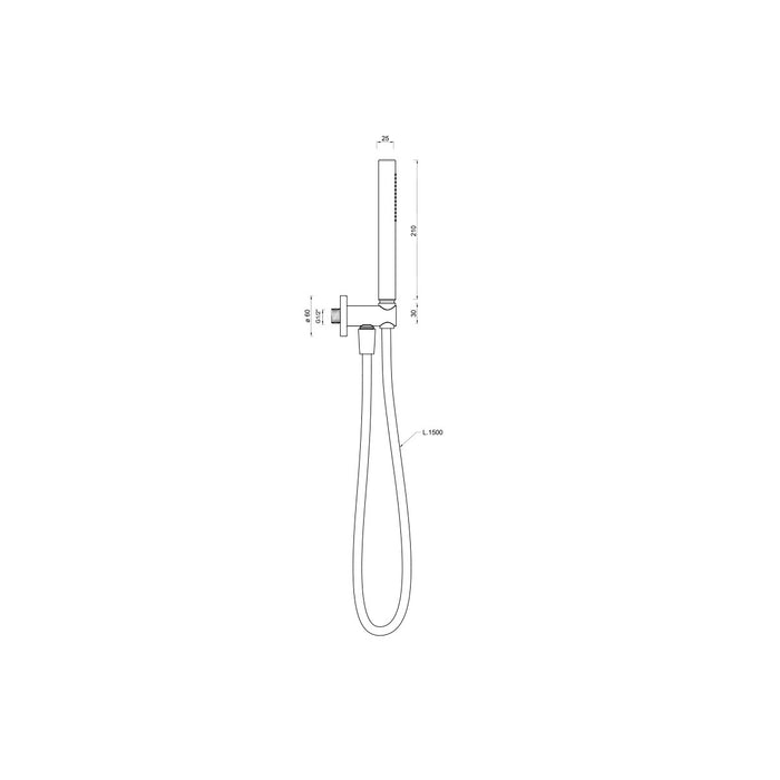 Doccino tondo in ottone con presa acqua