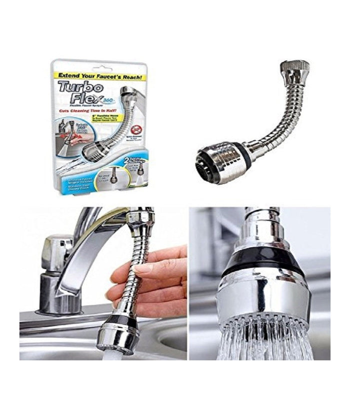 Doccetta Lunga Snodabile Turbo Flex 360° Tubo Flessibile Con Filtro Per Miscelatore         