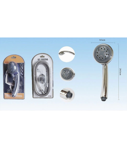 Doccetta Multigetto Soffione Doccia Bagno Telefono Tubo 1,8mt Supporto Muro 52044         