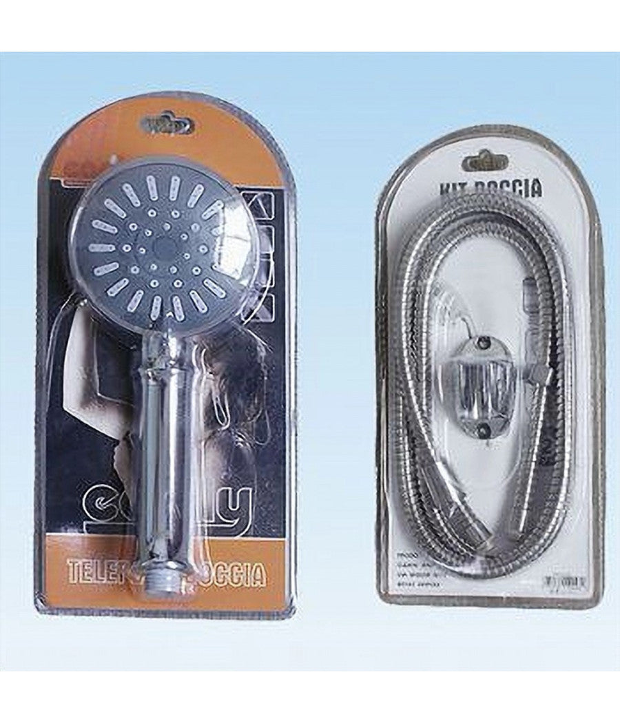 Doccetta Multigetto Telefono Soffione Doccia Bagno Tubo 1,8mt Supporto Muro 52046         