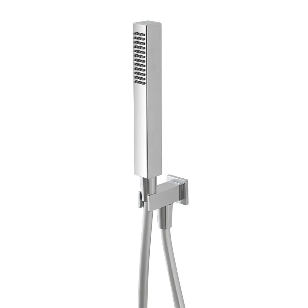 Doccetta quadrata in ottone cromato lucido monogetto anticalcare