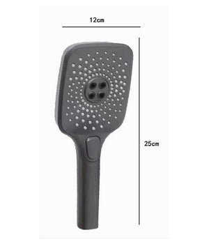 Doccetta Regolabile Con Pulsante Testa Grande Doccia Quadrata Bagno 12x25cm 87130         