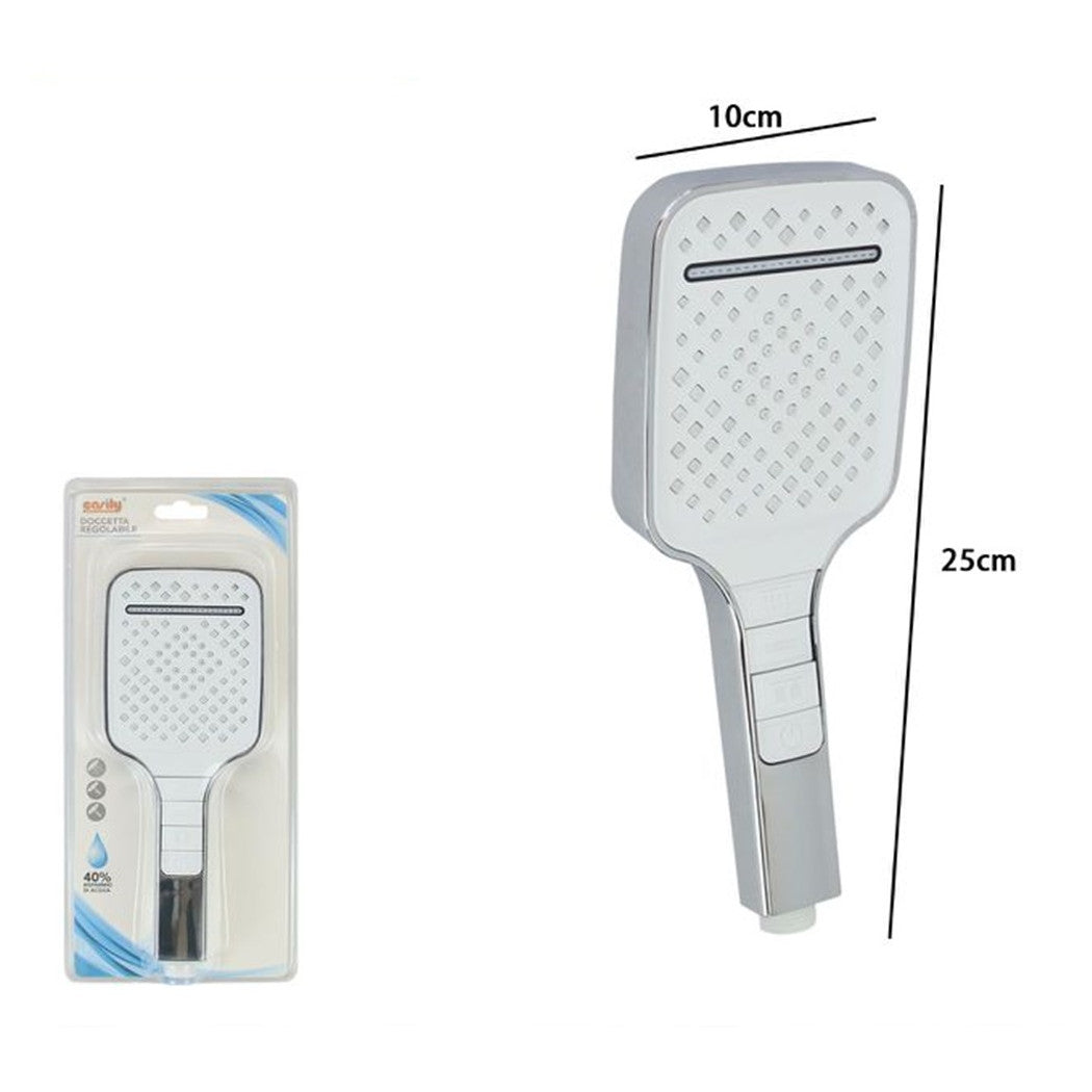 Trade Shop - Doccetta Regolabile Doccino Soffione Doccia Bagno Cornetta Moderno 10x25cm 87542         