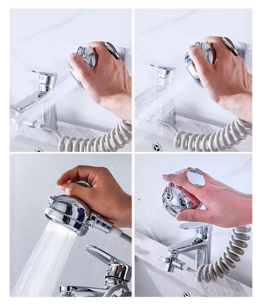 Doccetta Regolabile Soffione Doccia A Mano Con Massaggio A Pioggia Rubinetto 87491         