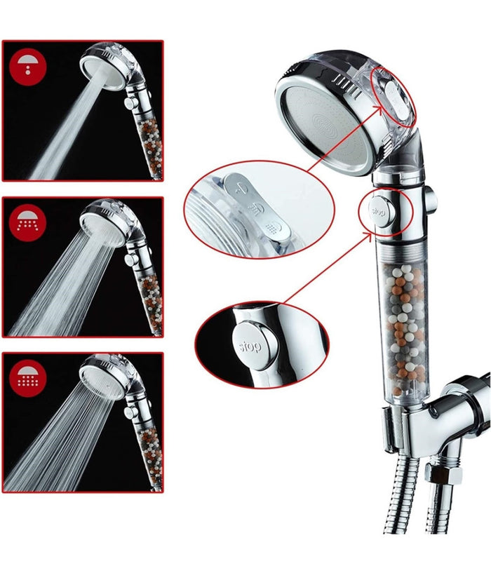 Doccetta Soffione Doccia Bagno Con Filtro Pulsante Doccino Per Idroterapia 87541         