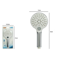 Trade Shop - Doccetta Soffione Doccia Bagno Cornetta Pulsante Rotondo Moderno 12x25 Cm 79369 -