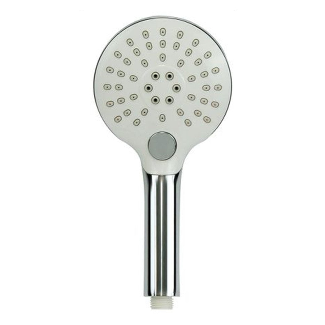 Trade Shop - Doccetta Soffione Doccia Bagno Cornetta Pulsante Rotondo Moderno 12x25 Cm 79369 -