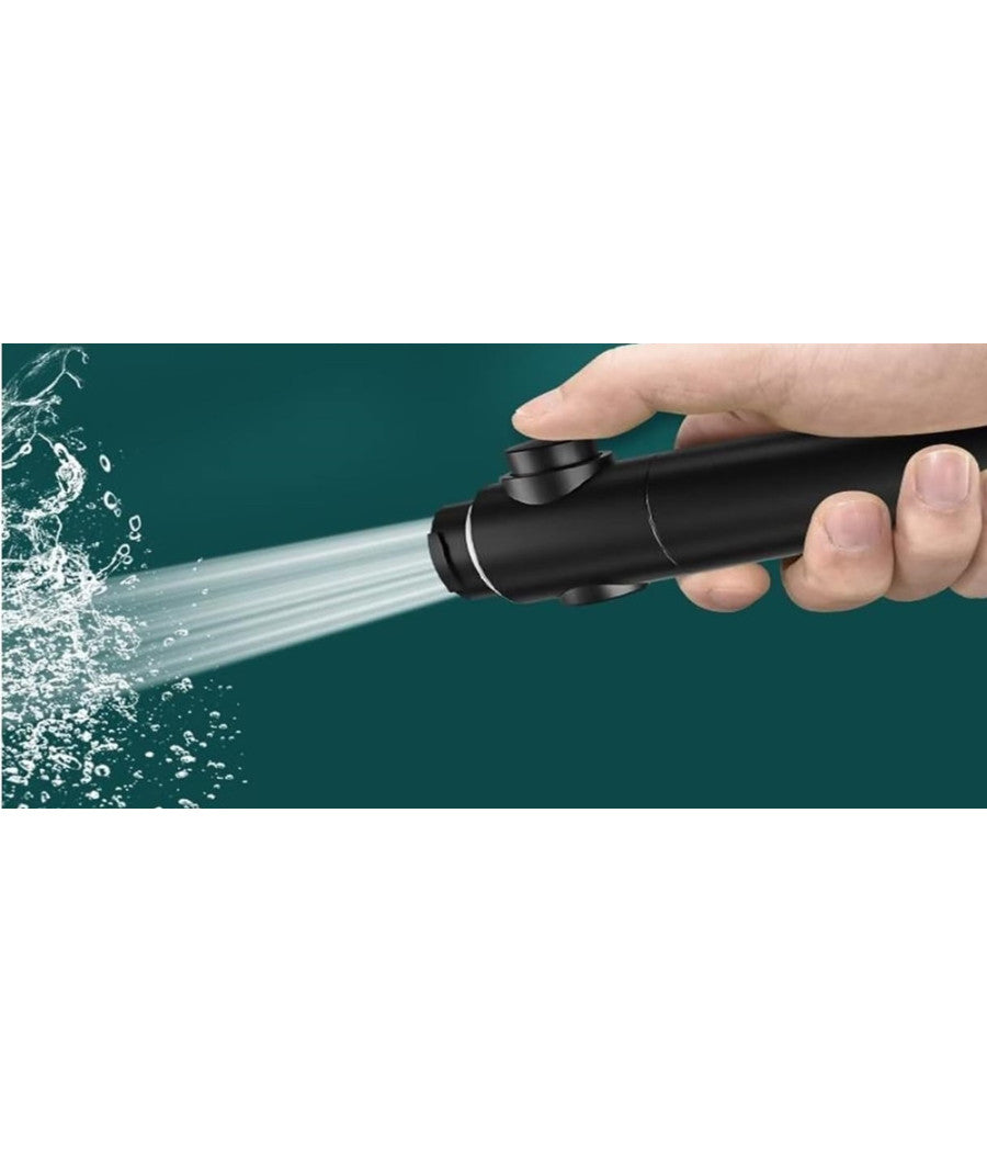 Doccetta Soffione Doccia Bagno Multigetto Cornetta Nero Moderno 8.5 X 25cm 87526         