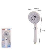 Doccetta Soffione Doccia Multigetto Rotondo Moderno 10.5x27cm Con Pulsante 79700         