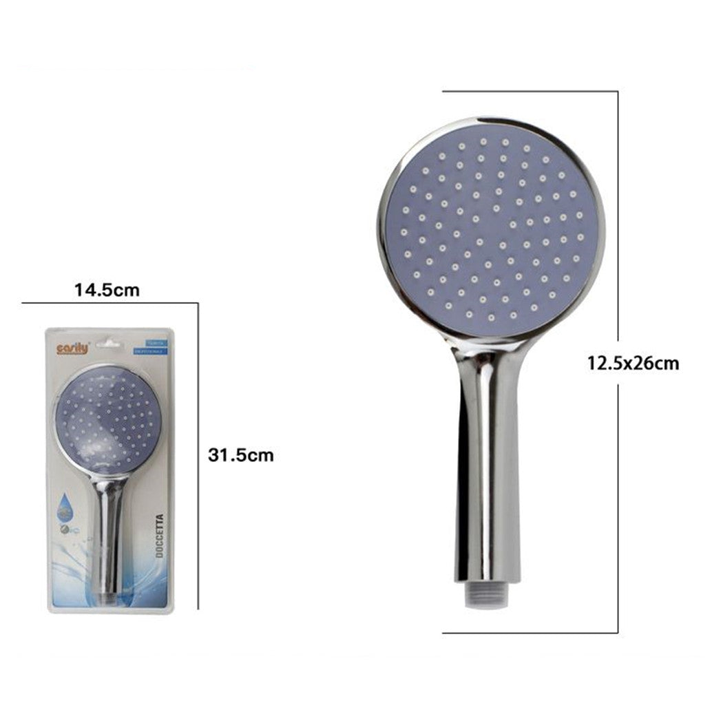 Trade Shop - Doccetta Soffione Rotondo Doccia 12.5 X 26 Cm Bagno Doccino Cornetta Moderna 69095         