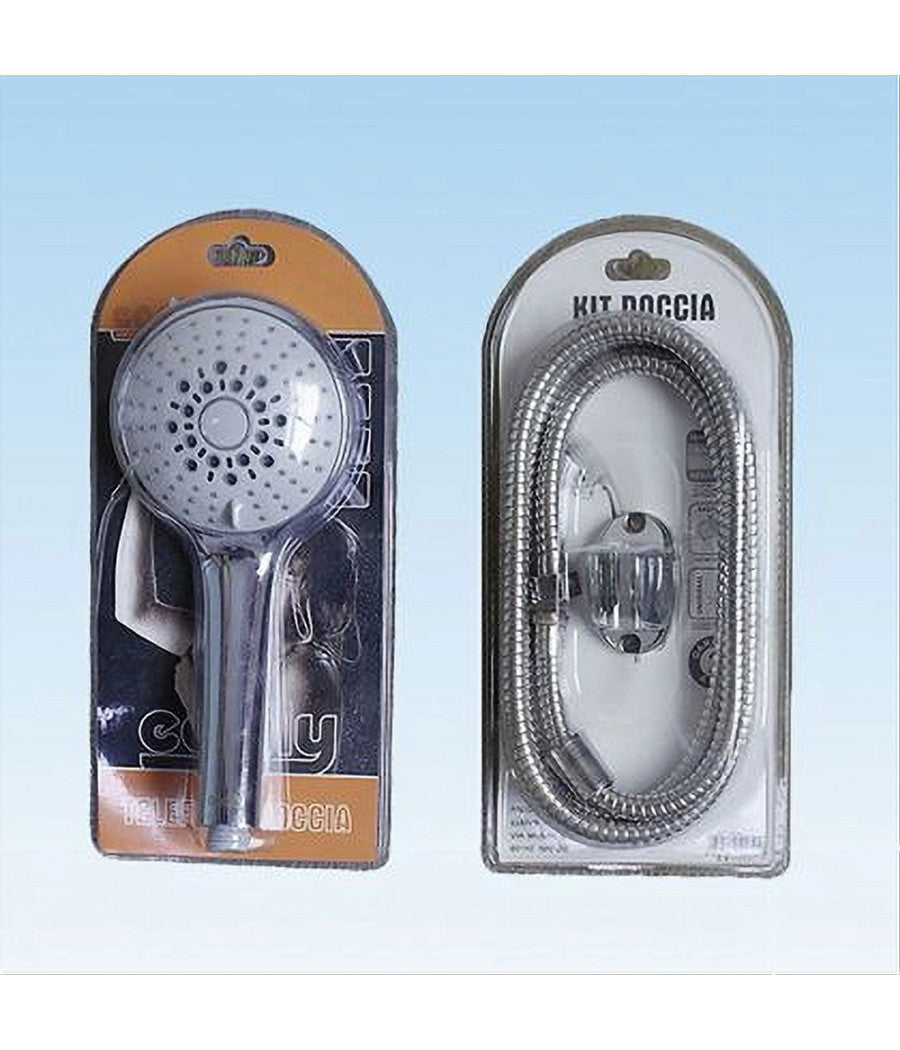 Doccetta Soffione Telefono Doccia Bagno Multigetto Tubo 1,8mt Supporto Muro 52052         