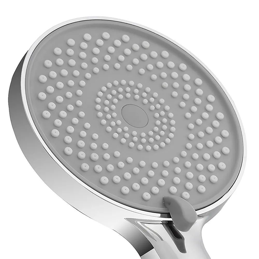 Doccetta tonda H 24 cm in ABS cromato lucido con 3 tipi di getto