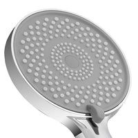 Doccetta tonda H 24 cm in ABS cromato lucido con 3 tipi di getto